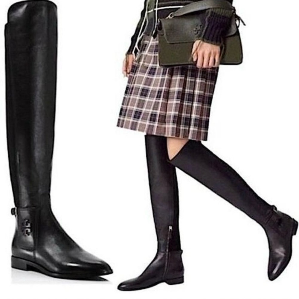 Tory Burch"Wyatt Over the Knee Black Boots